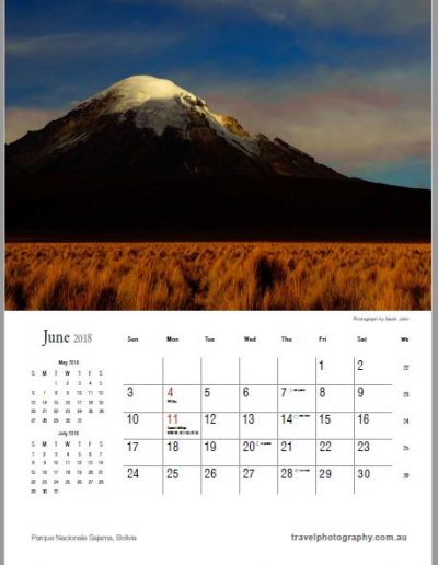 Gavin John Photography Landscape calendar Photo