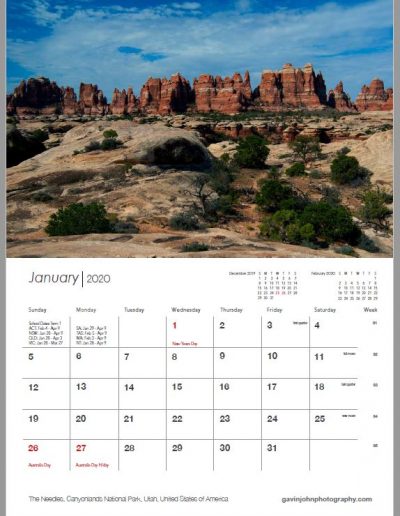Gavin John Photography Landscape calendar Photo
