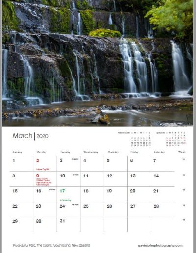 Gavin John Photography Landscape calendar Photo