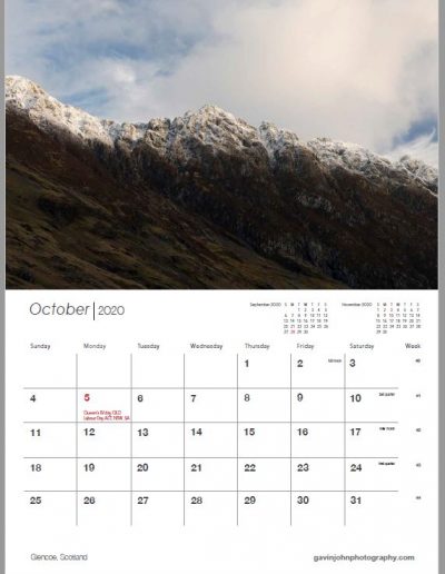 Gavin John Photography Landscape calendar Photo