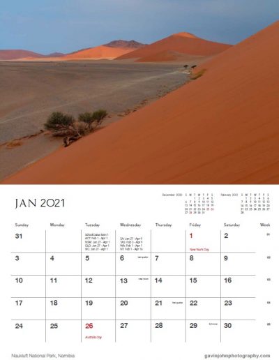 Gavin John Photography Landscape 21 calendar