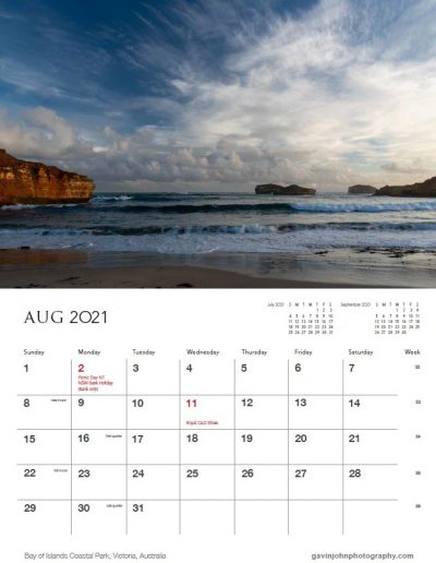 Gavin John Photography Landscape 21 calendar