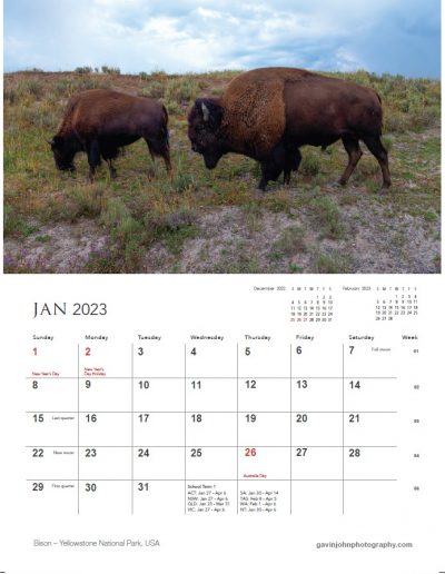 Gavin John Photography Landscape calendar Photo