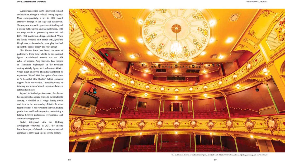 Australian Theatres and Cinemas coffee table book by Gavin John page spreads 02