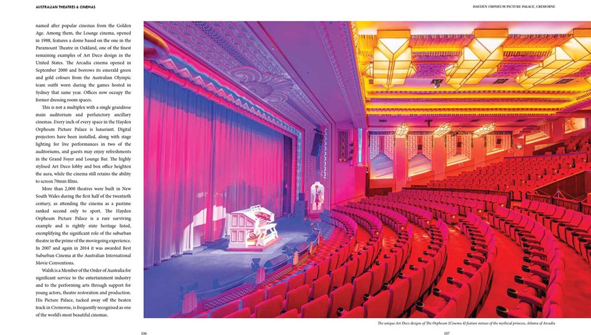 Australian Theatres and Cinemas coffee table book by Gavin John page spreads 04