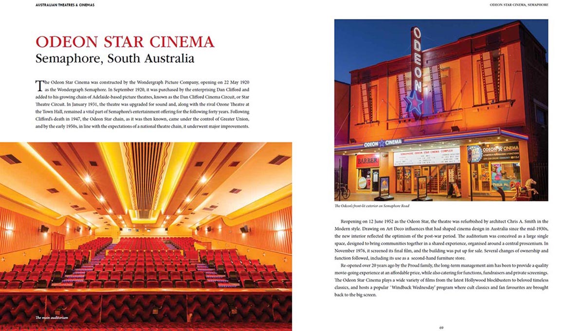 Australian Theatres and Cinemas coffee table book by Gavin John page spreads 05